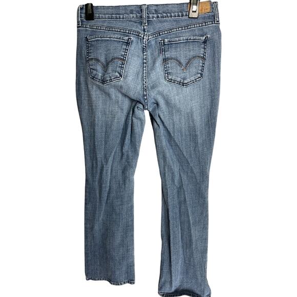 Levis 515 Bootcut Jeans Women Size 4 Blue Mid Rise Denim Cotton Blend Casual - Picture 2 of 5